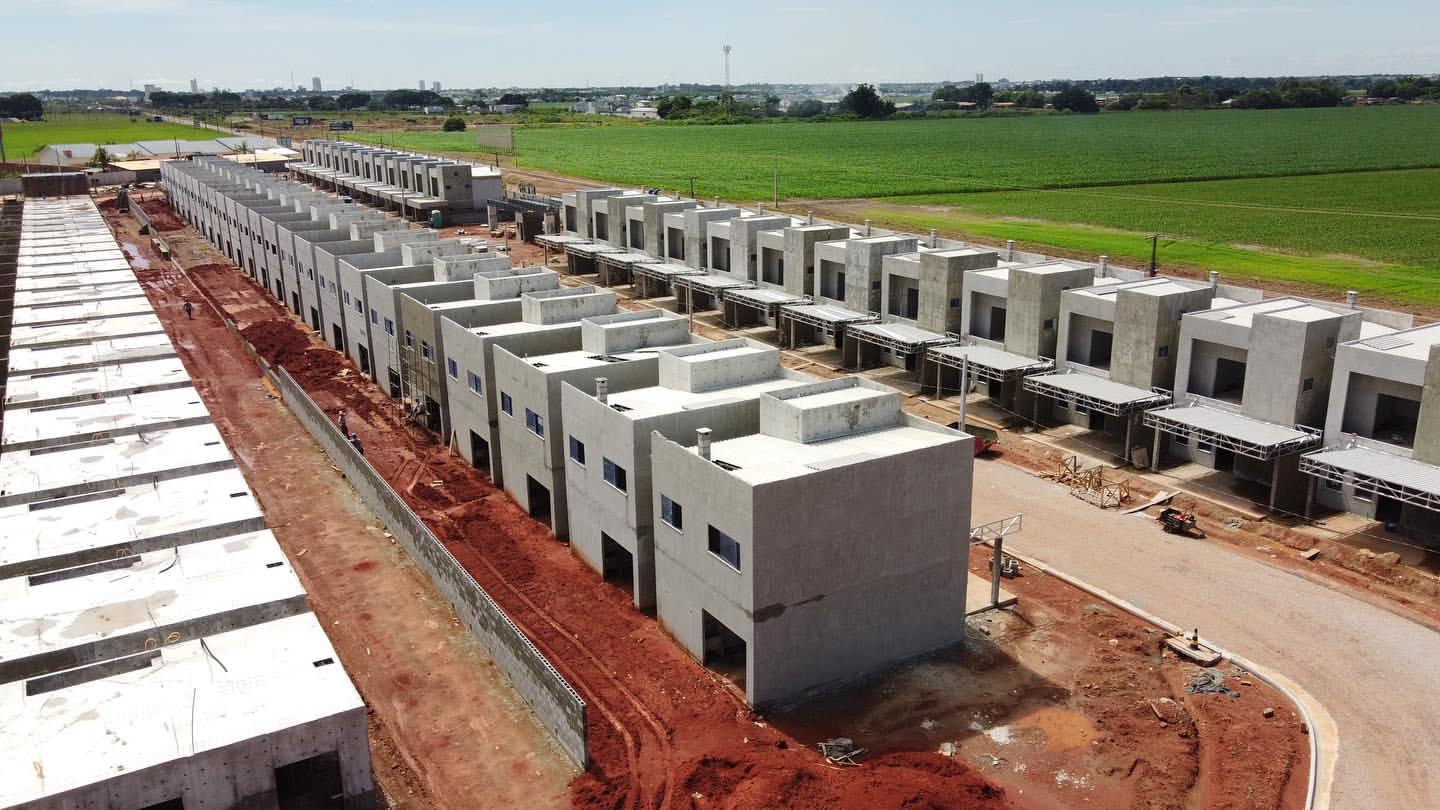 Casa moderna construída com sistema modular